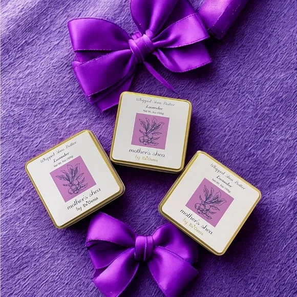 🎄 Eu’Genia Mother’s Lavender Shea Butter Trio (Holiday Gift Set of 3) 6oz - Picture 1 of 9